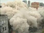 Collapsing building